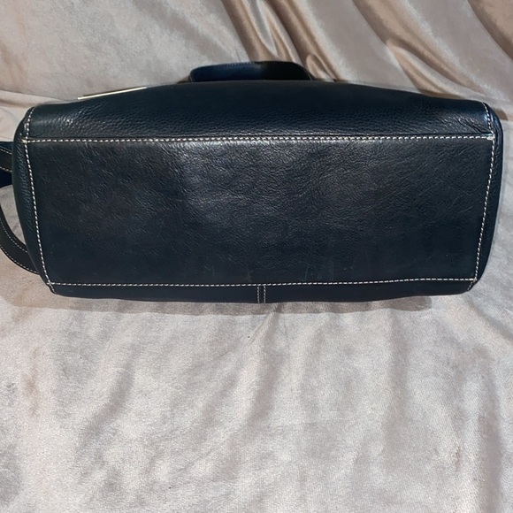 🆕 Fossil Castlehill Satchel Pebble Black Leather Handbag - Picture 4 of 16